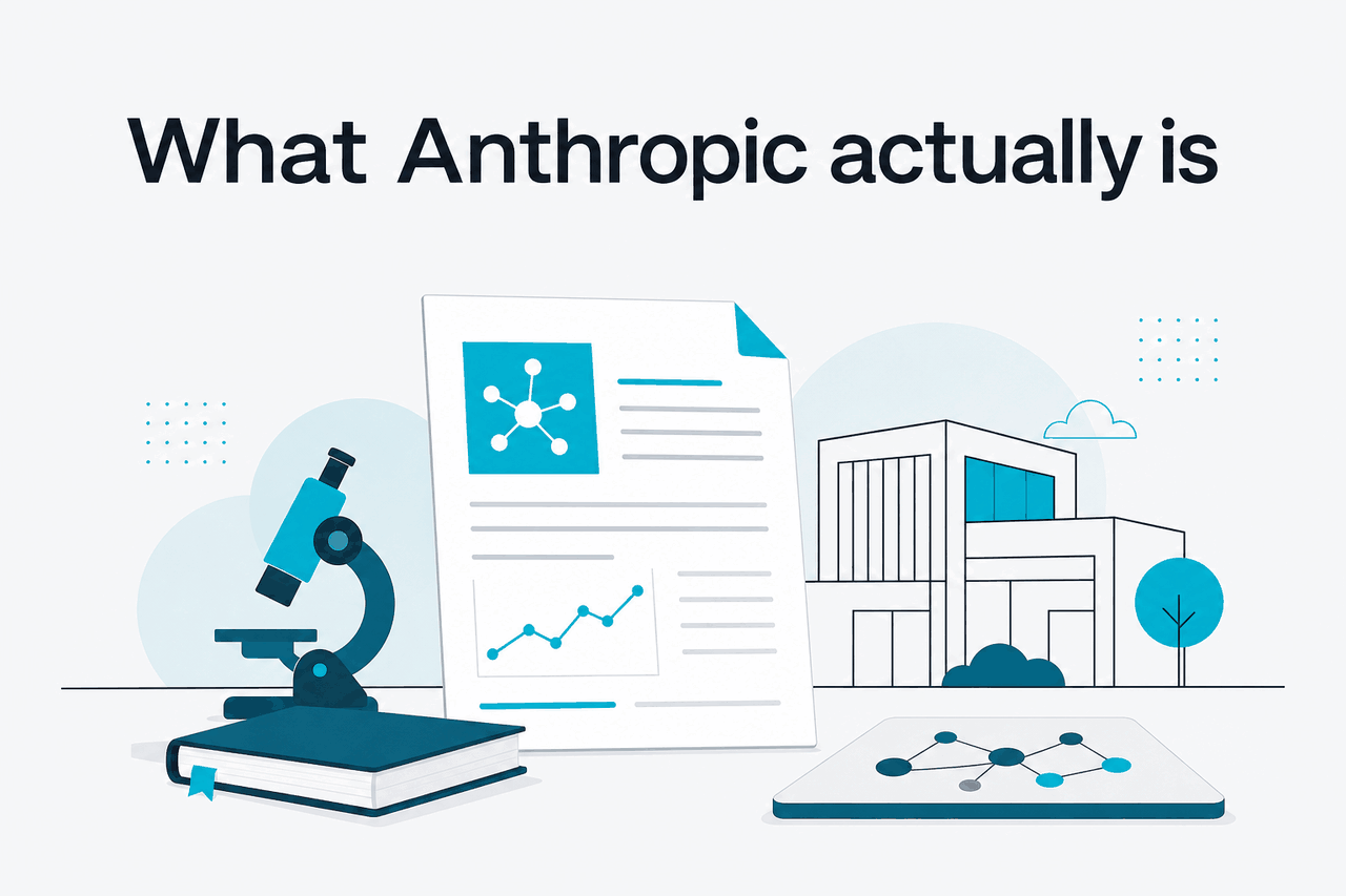 Abstract Anthropic research-company illustration