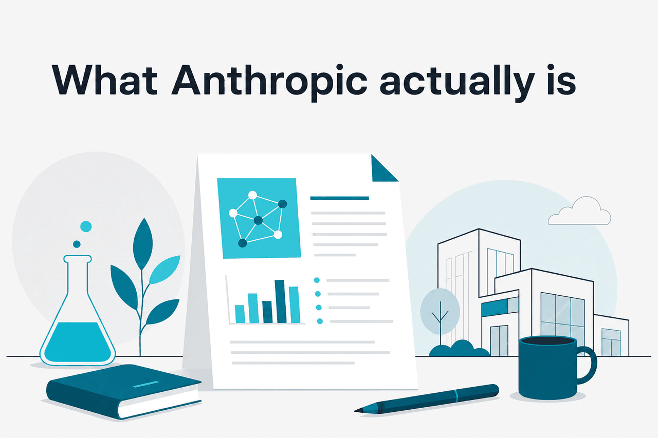 Abstract Anthropic research-company illustration