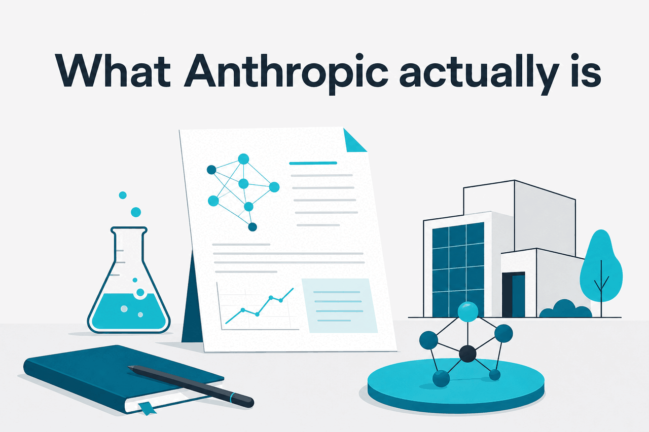 Abstract Anthropic research-company illustration