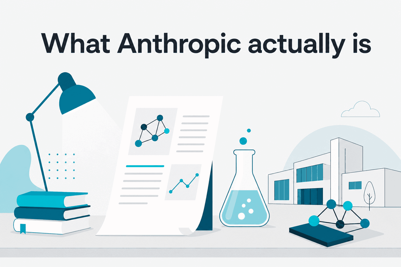 Abstract Anthropic research-company illustration