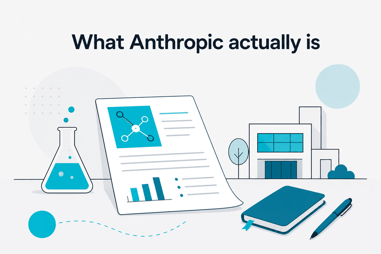 Abstract Anthropic research-company illustration