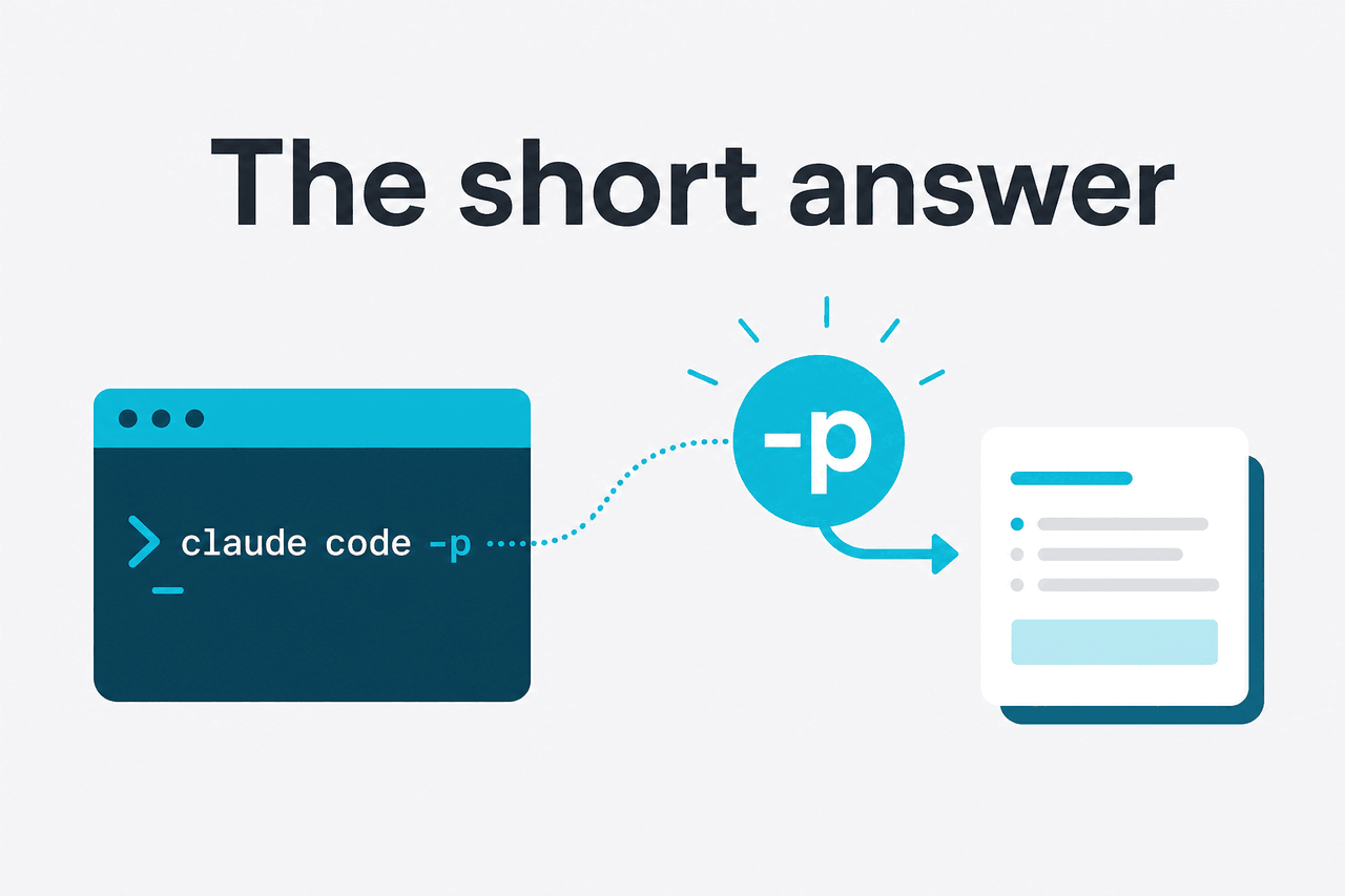 Illustration about claude code -p flag