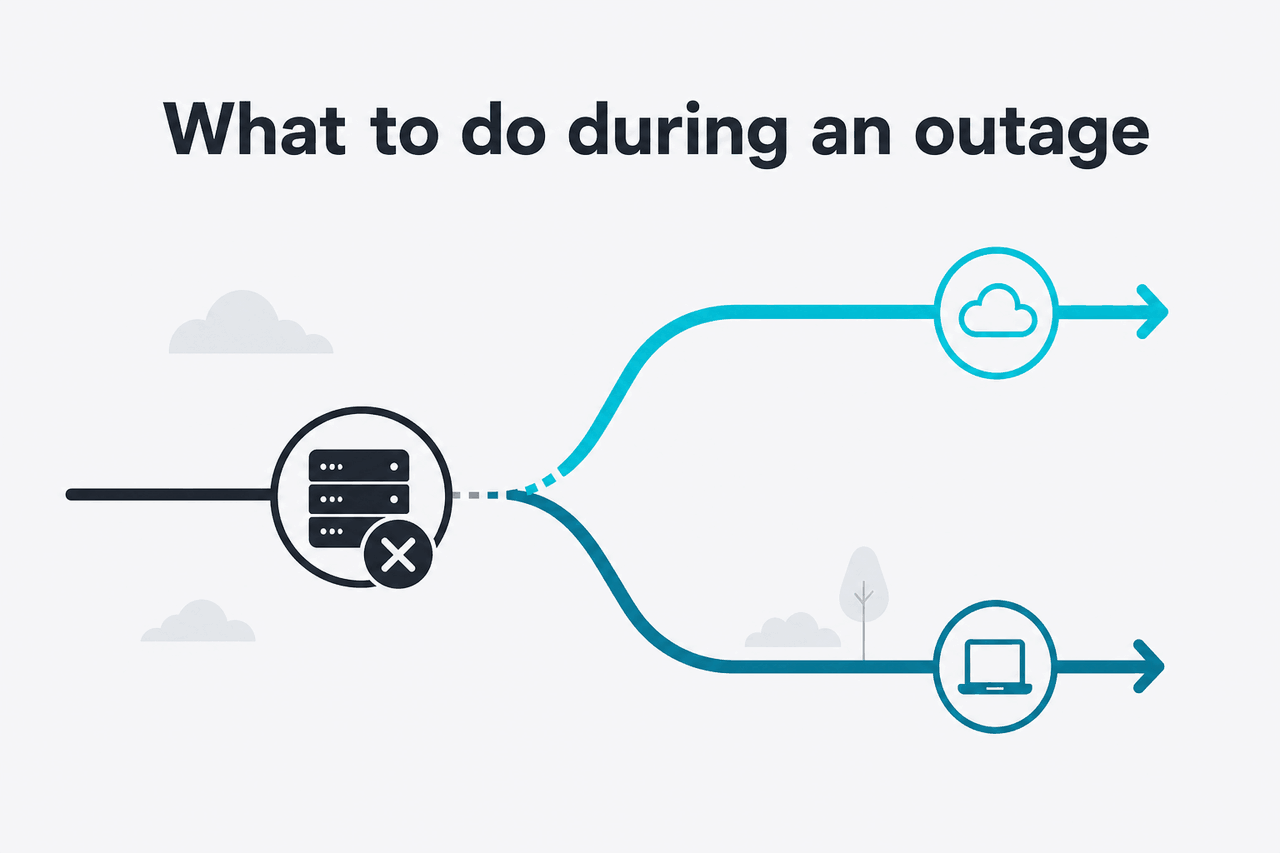Abstract fallback / workaround illustration