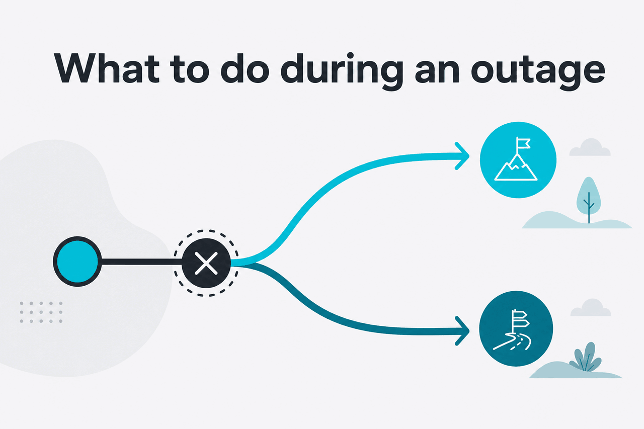 Abstract fallback / workaround illustration