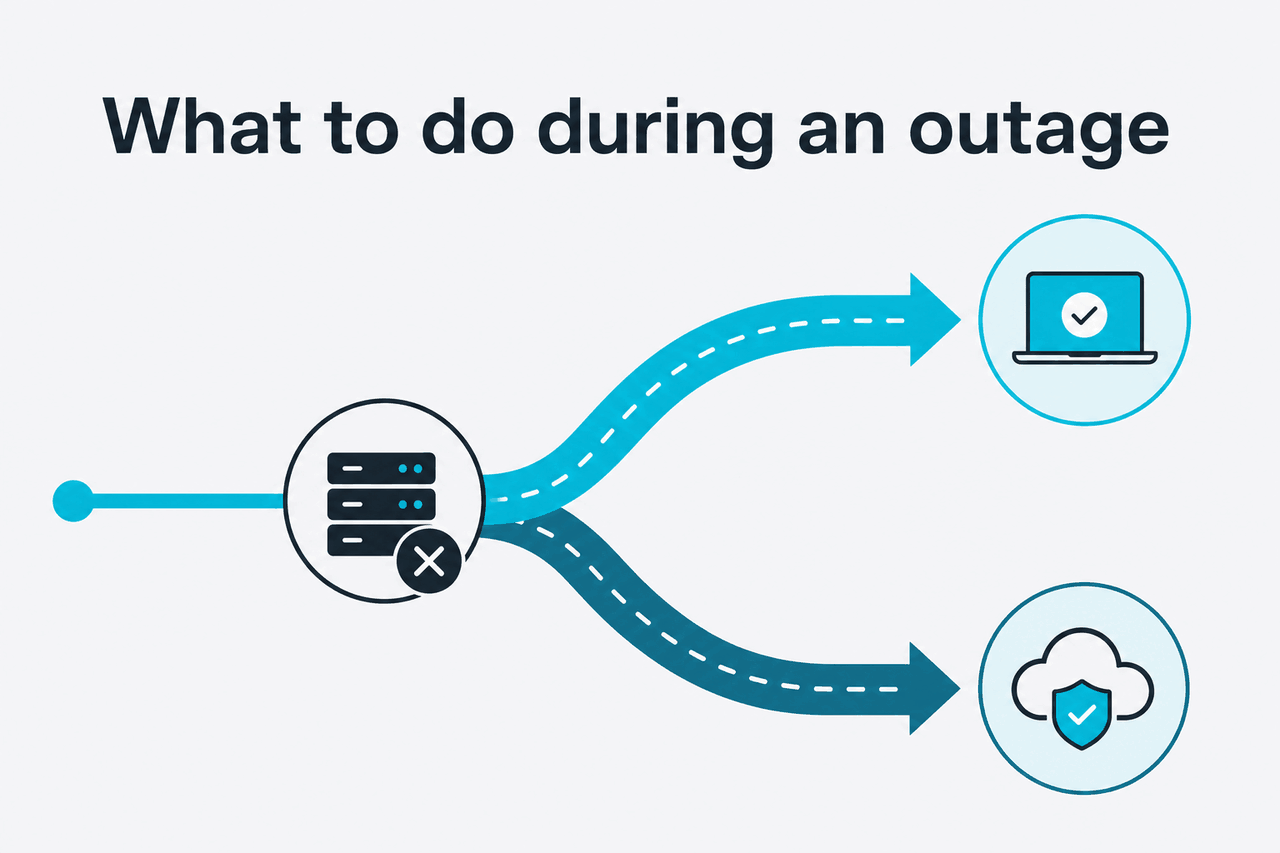 Abstract fallback / workaround illustration