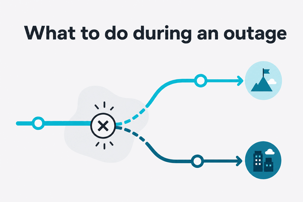 Abstract fallback / workaround illustration