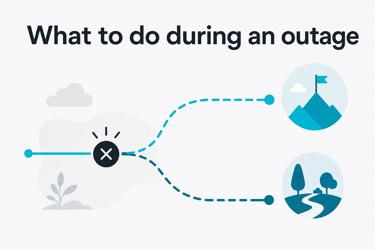 Abstract fallback / workaround illustration