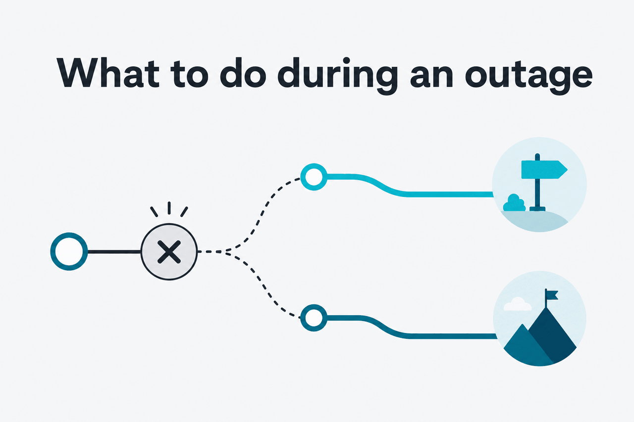 Abstract fallback / workaround illustration