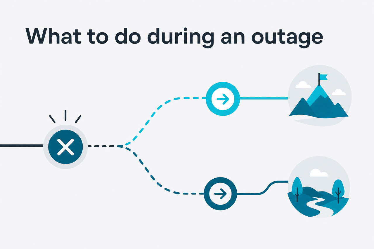Abstract fallback / workaround illustration
