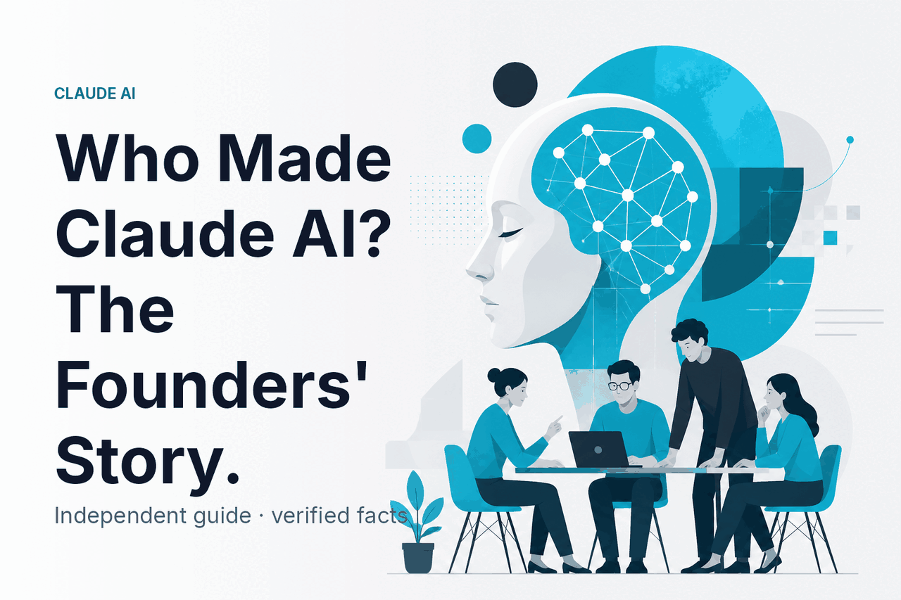 Who Made Claude AI? The Founders' Story — hero illustration.