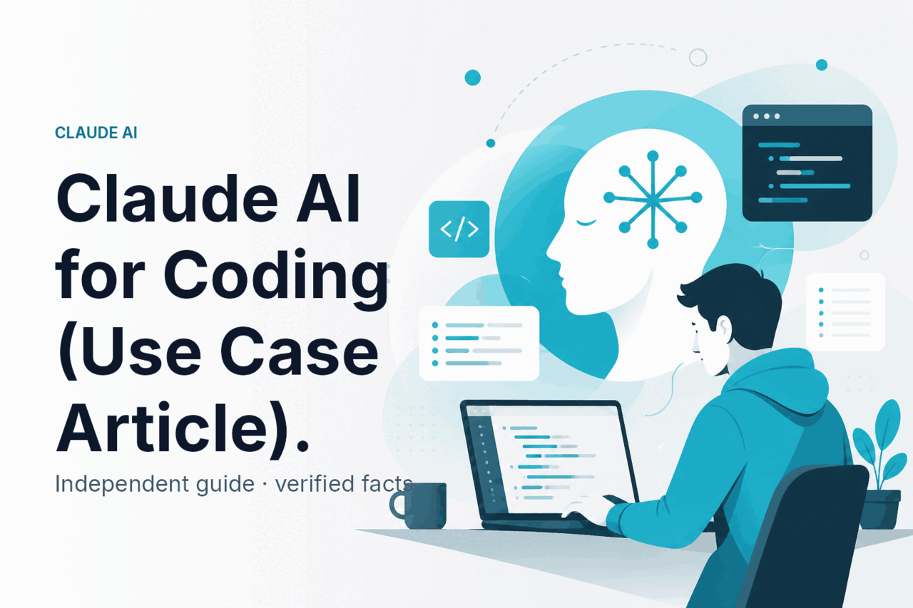 Claude AI for Coding (Use Case Article) — hero illustration.