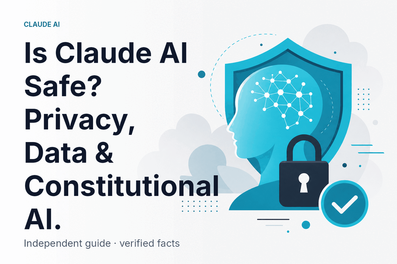 Is Claude AI Safe? Privacy, Data & Constitutional AI — hero illustration.