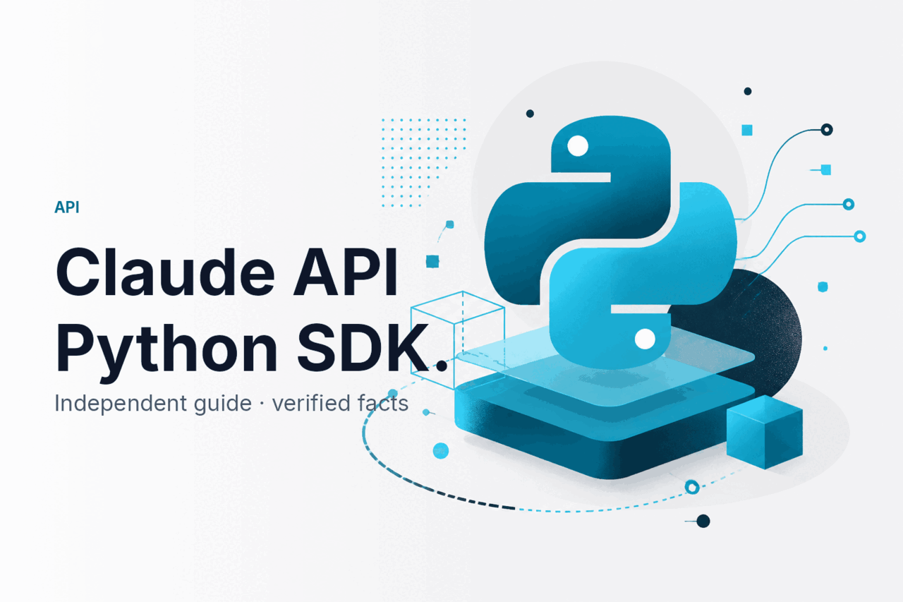Claude API Python SDK — hero illustration.