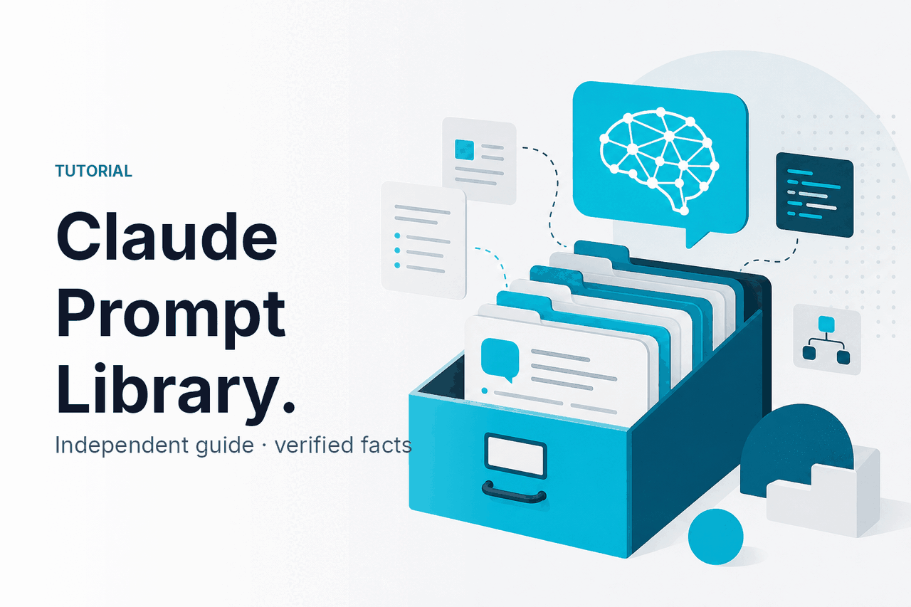 Claude Prompt Library — 100 Templates — hero illustration.