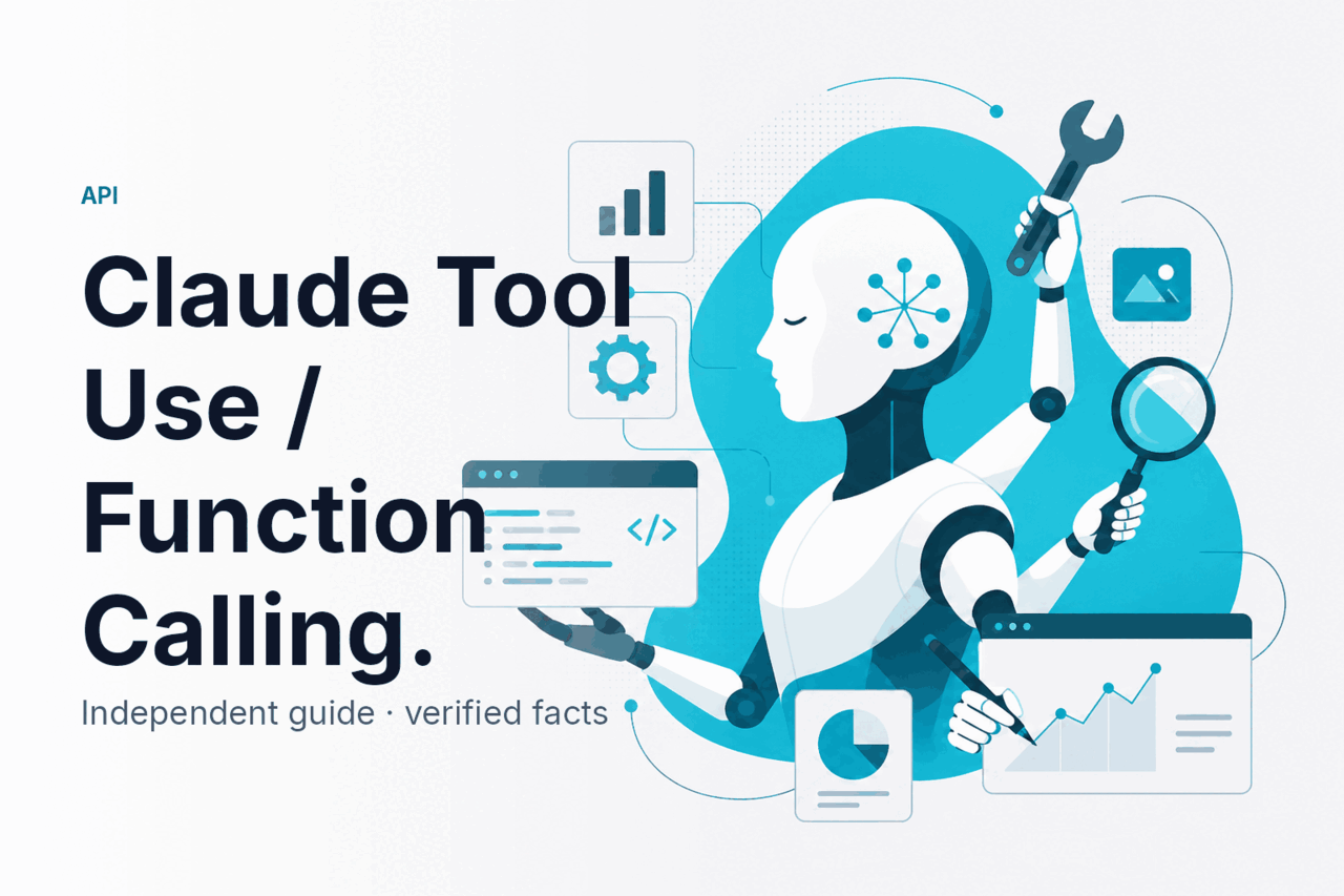 Claude Tool Use / Function Calling — hero illustration.