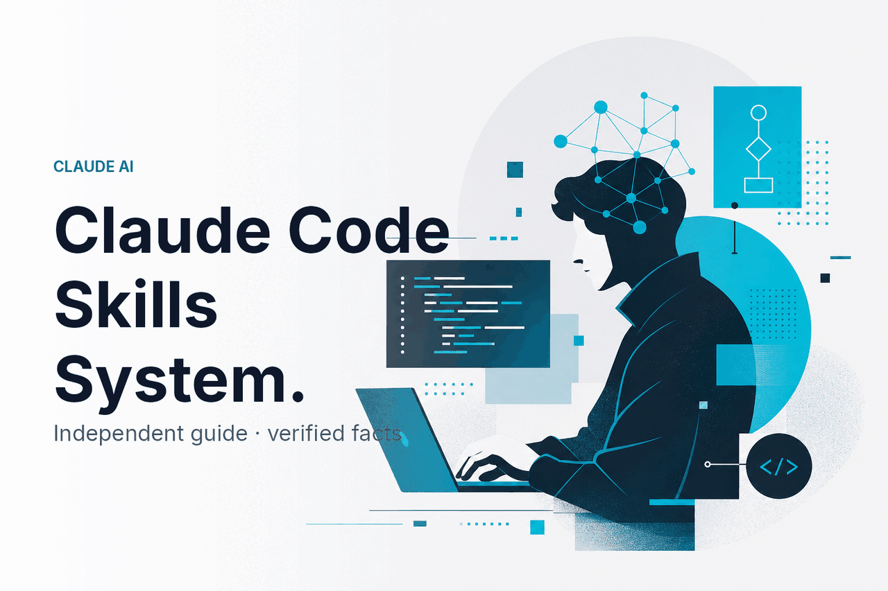Claude Code Skills System — hero illustration.