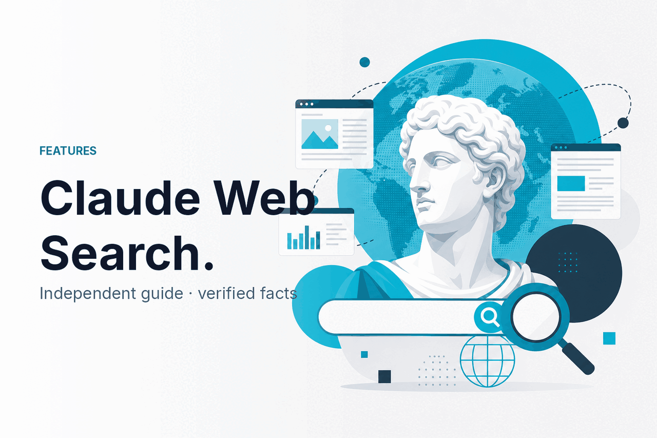 Claude Web Search — Built-in Internet Access — hero illustration.