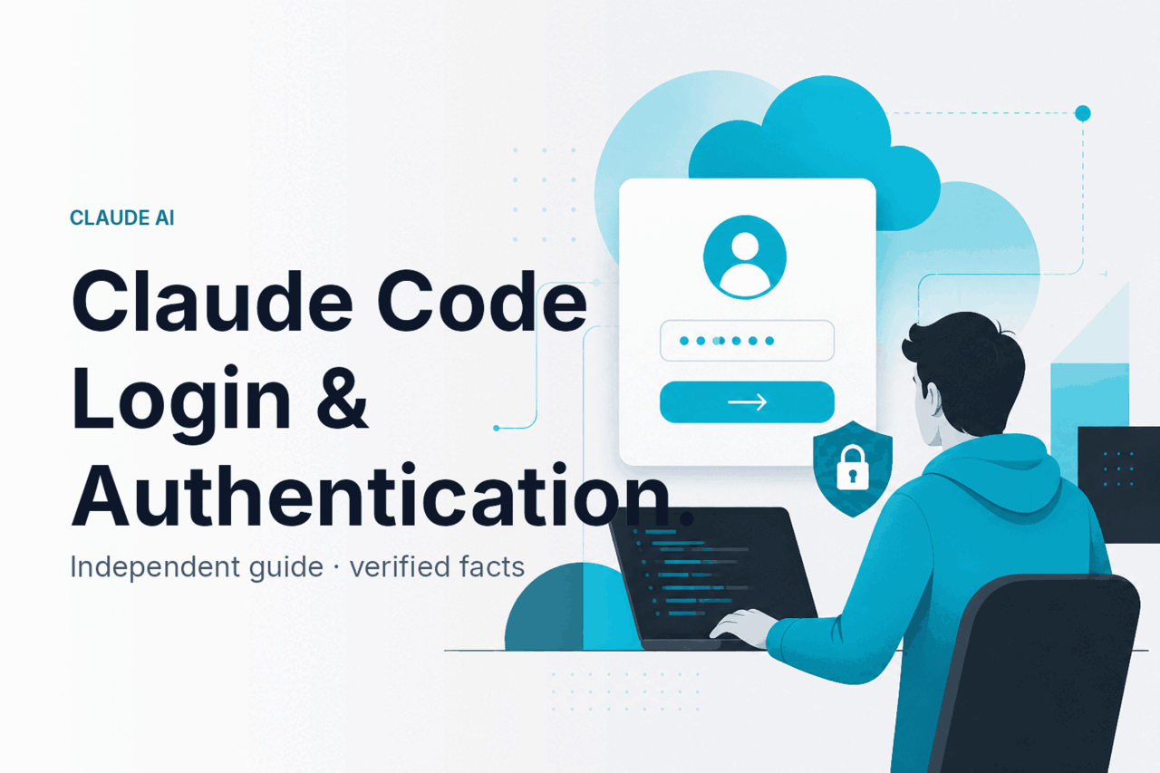 Claude Code Login & Authentication — hero illustration.