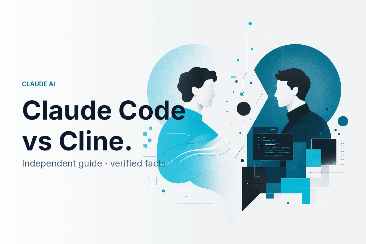 Claude Code vs Cline — hero illustration.