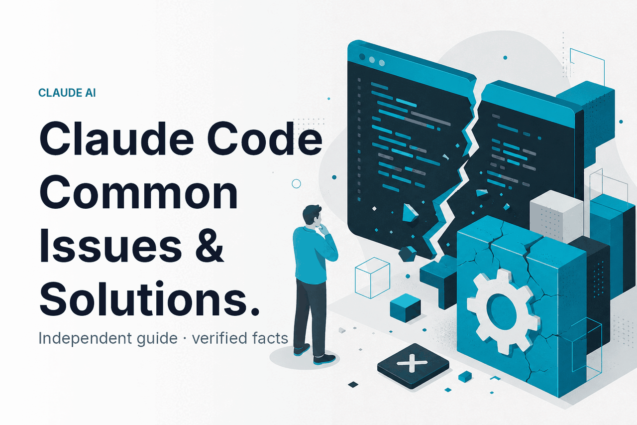 Claude Code Common Issues & Solutions — hero illustration.