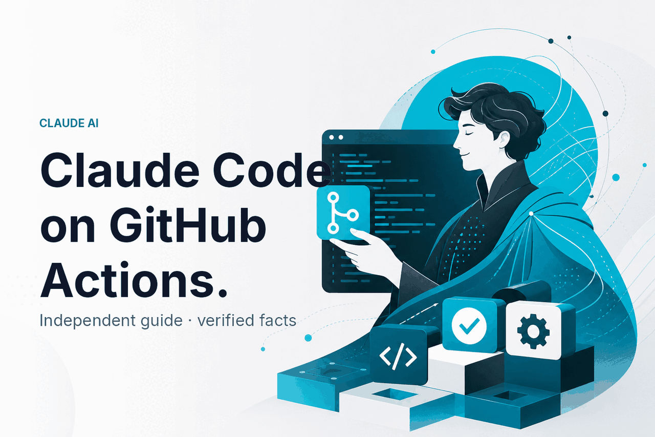 Claude Code on GitHub Actions — hero illustration.