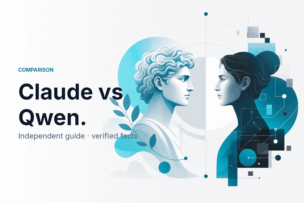 Claude vs Qwen — hero illustration.