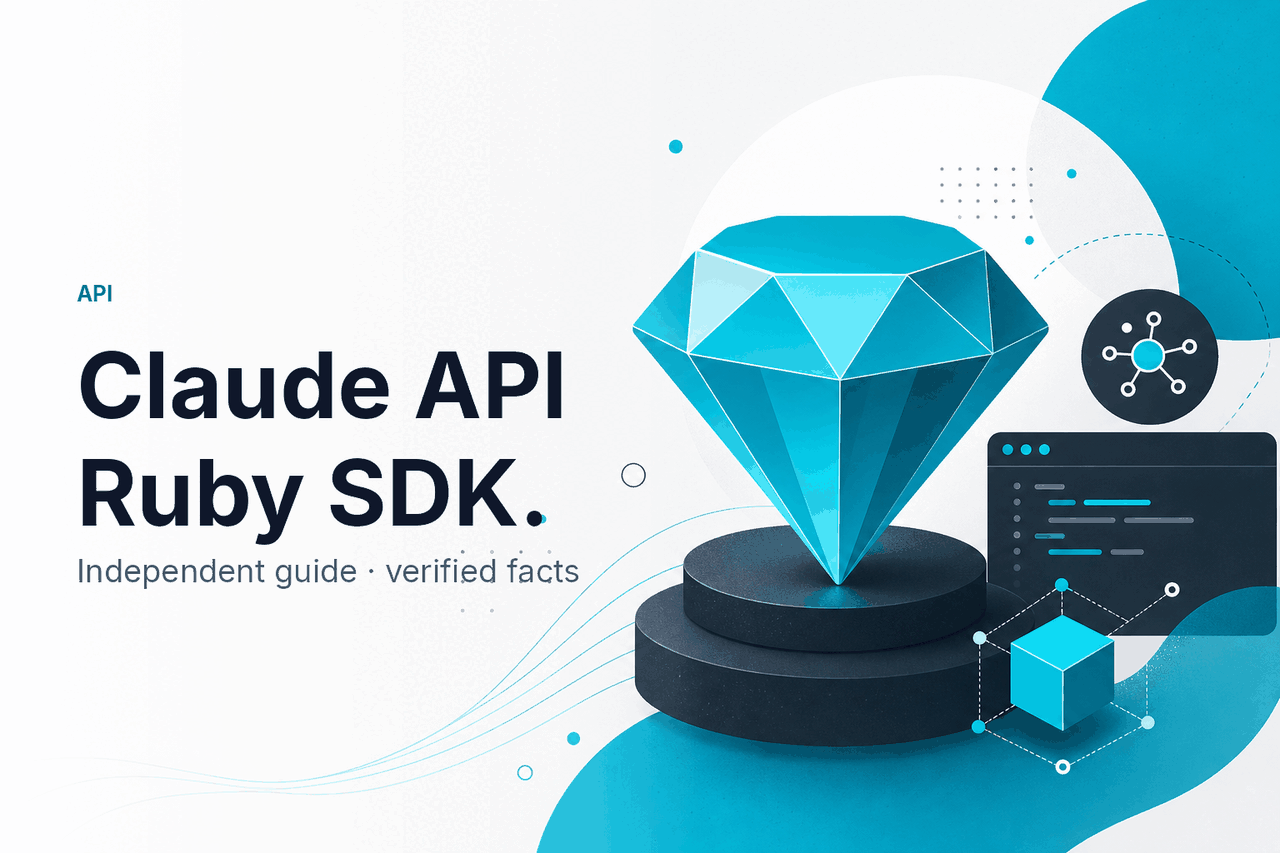 Claude API Ruby SDK — hero illustration.
