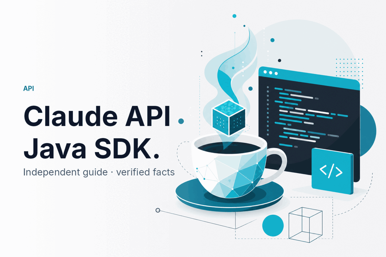 Claude API Java SDK — hero illustration.