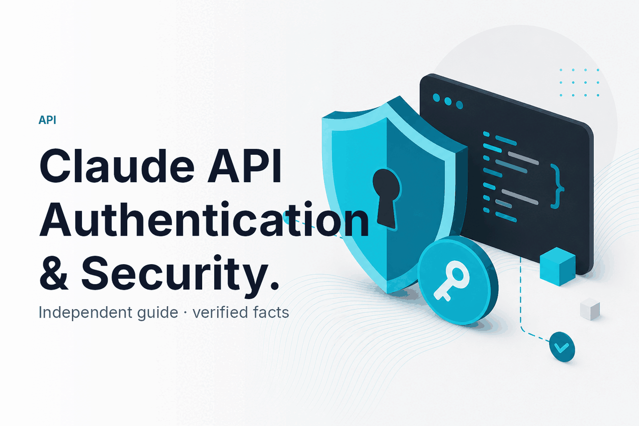Claude API Authentication & Security — hero illustration.