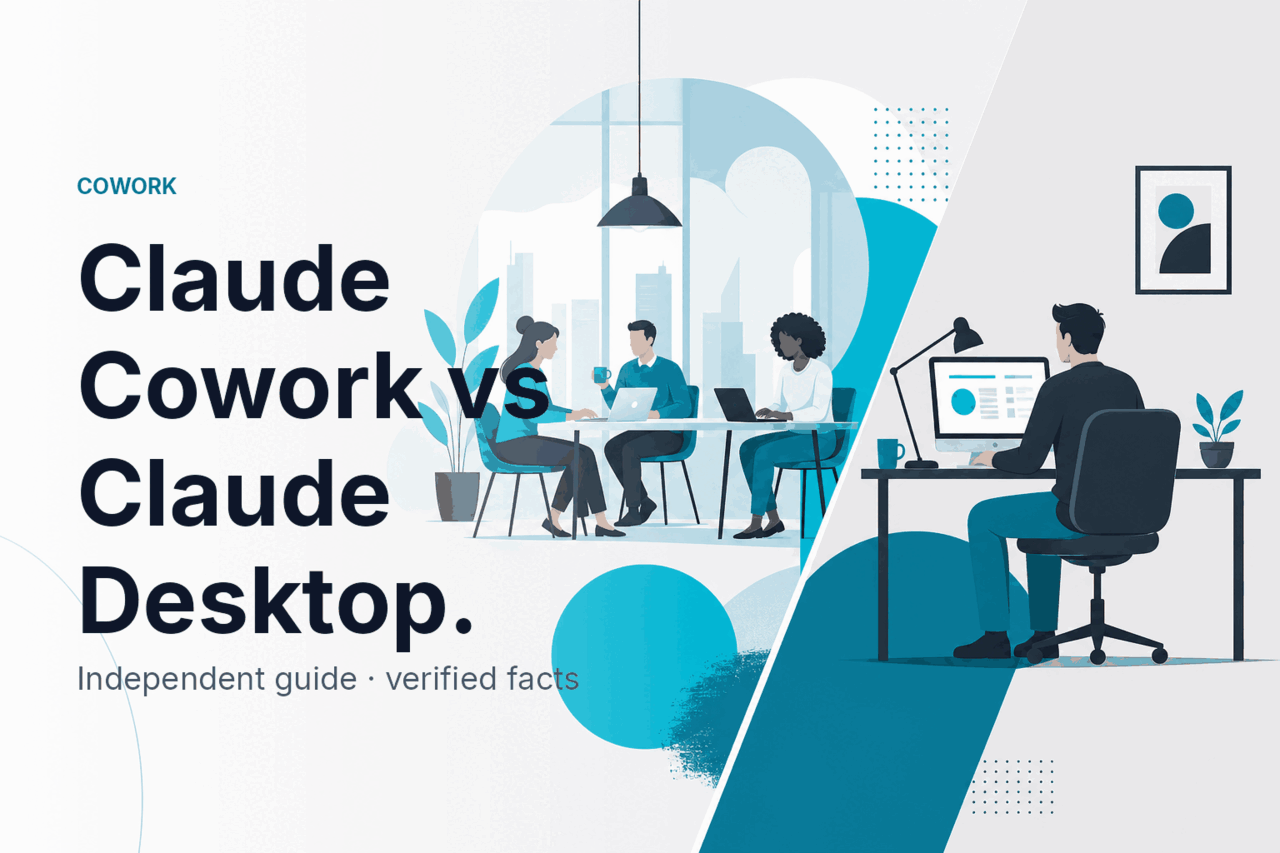 Claude Cowork vs the Claude desktop app — relationship illustration.