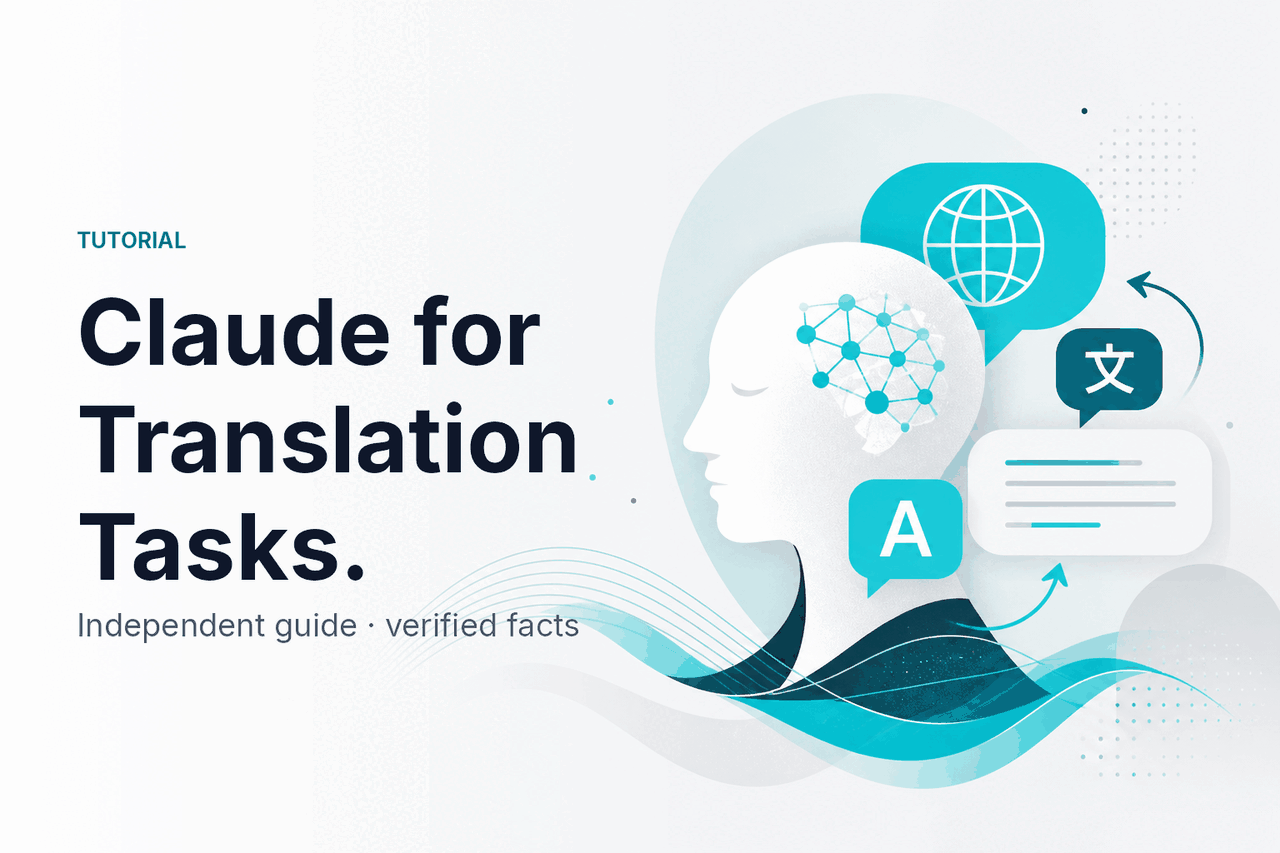 Claude for Translation Tasks — hero illustration.