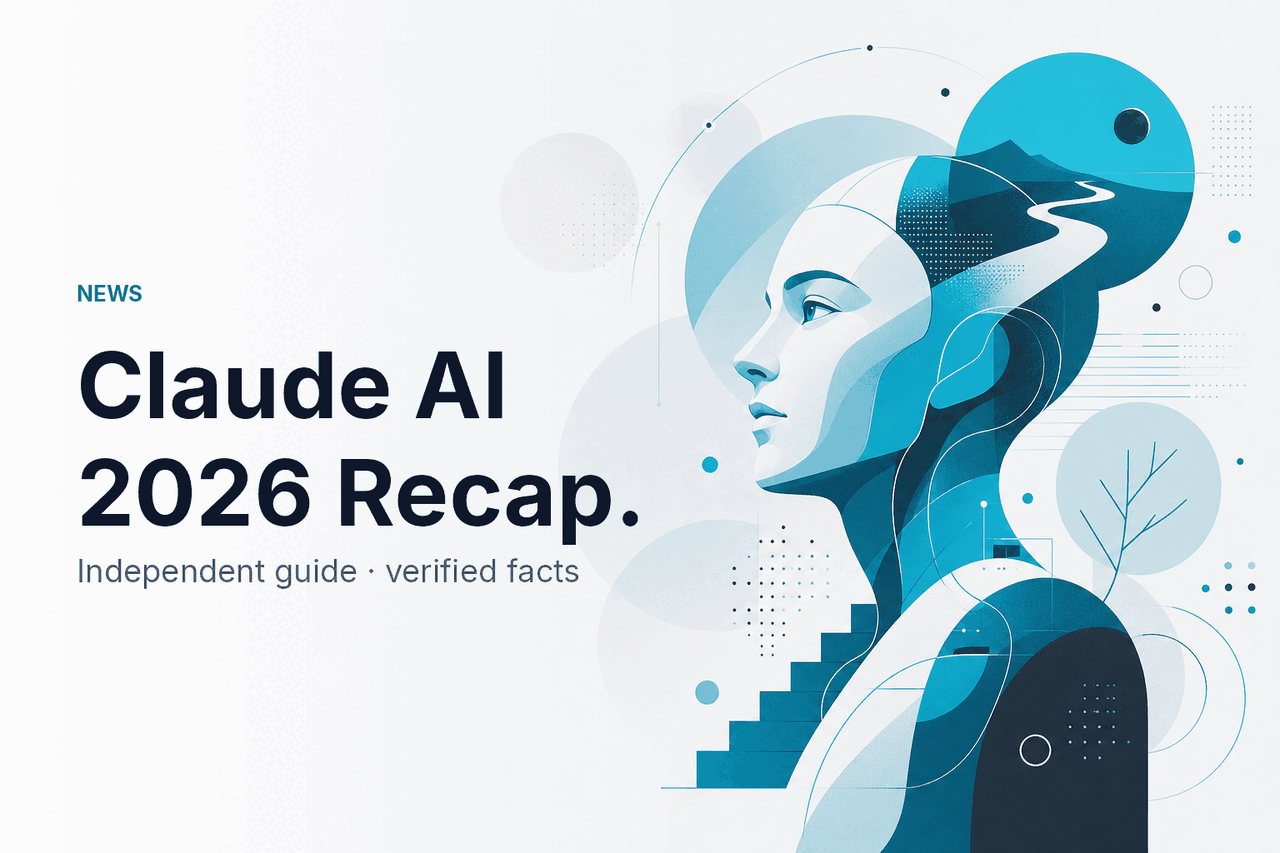 Claude AI 2026 Recap — Year in Review — hero illustration.