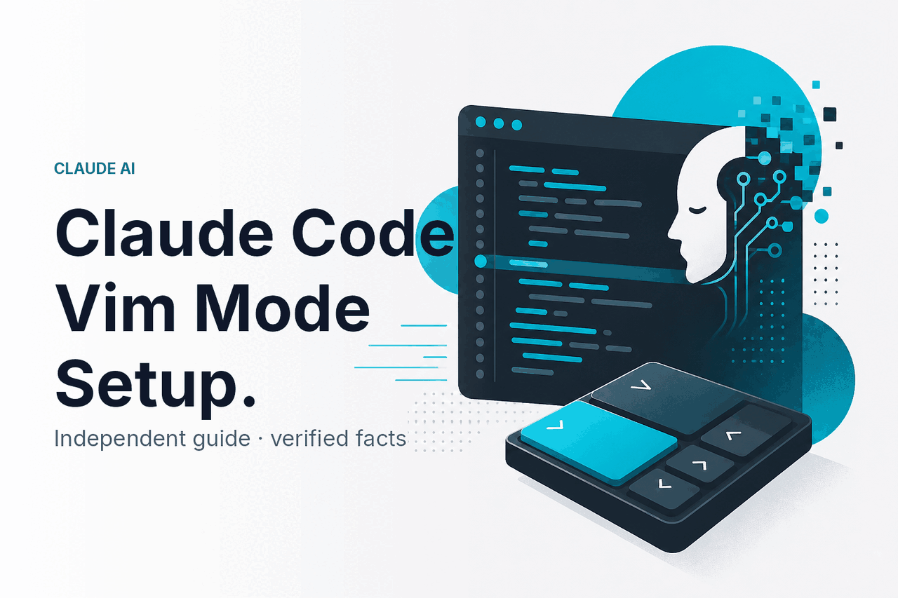 Claude Code Vim Mode Setup — hero illustration.