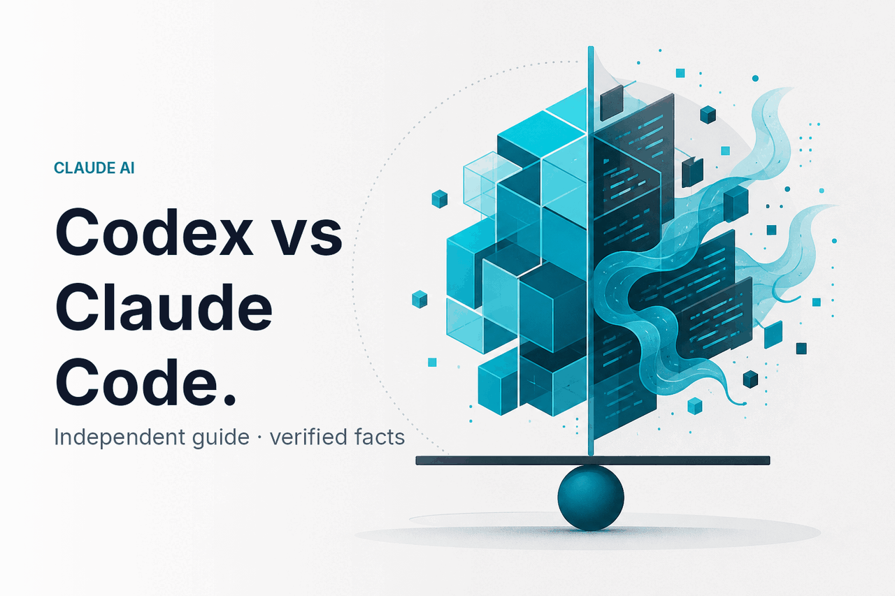 Codex vs Claude Code — hero illustration.