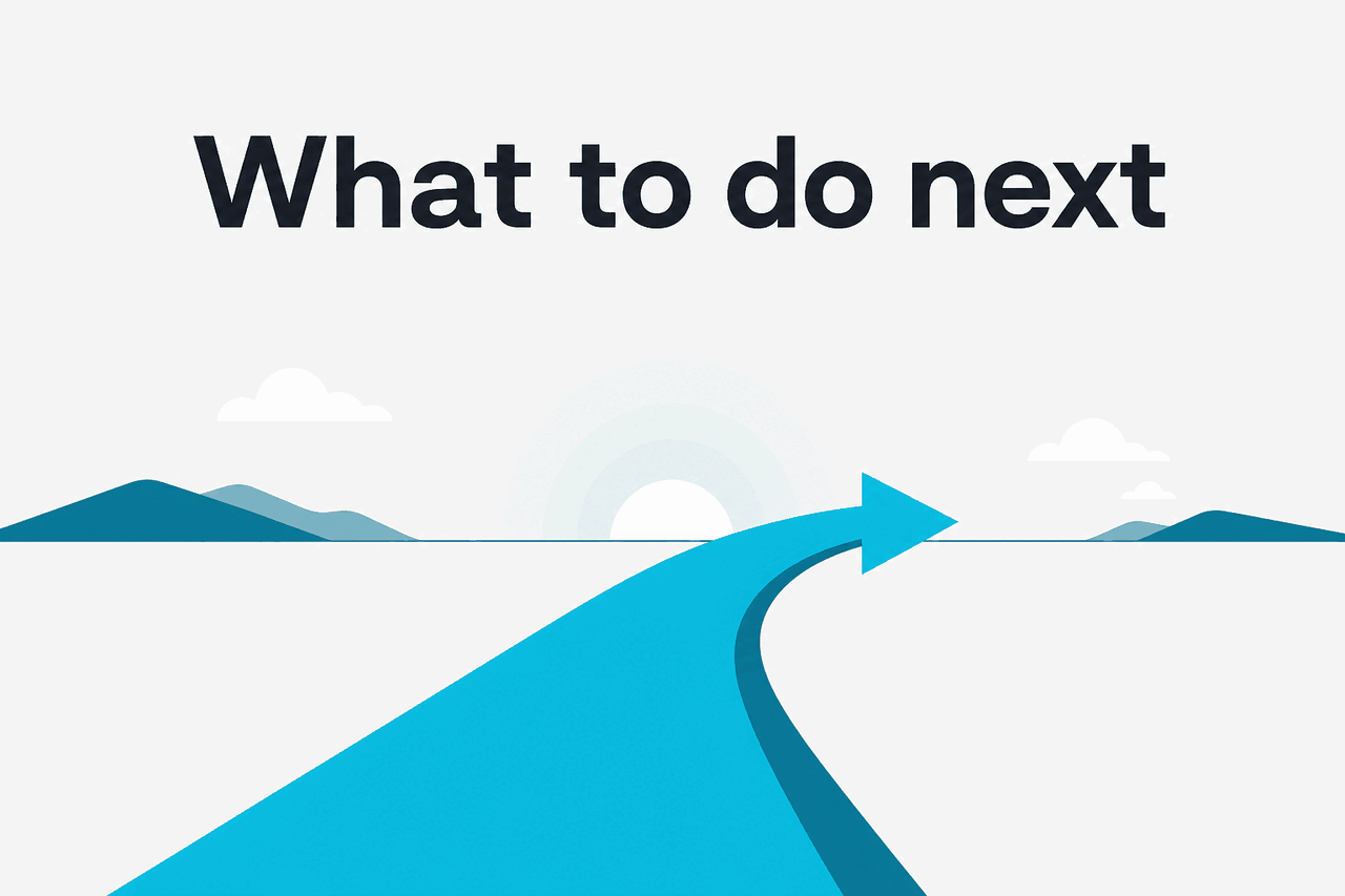Abstract next-step illustration
