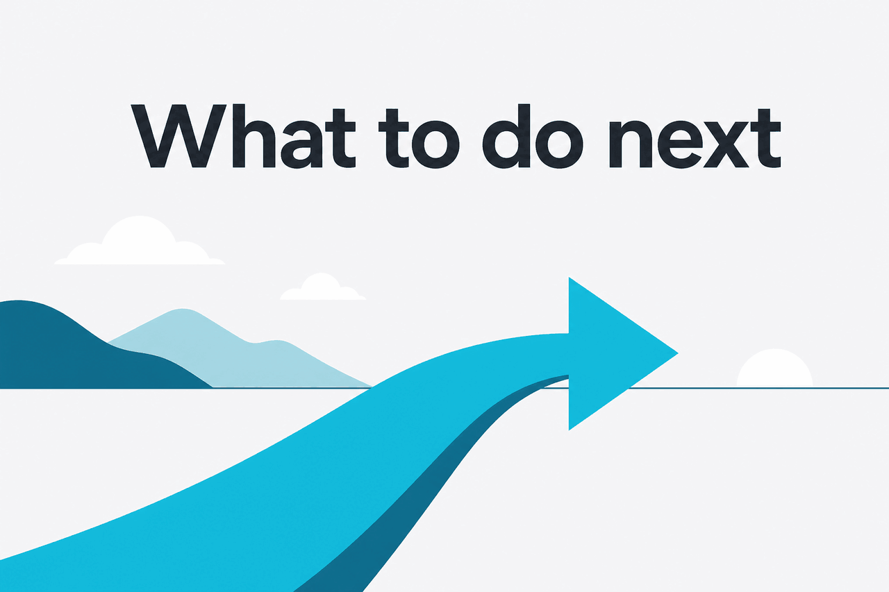 Abstract next-step illustration