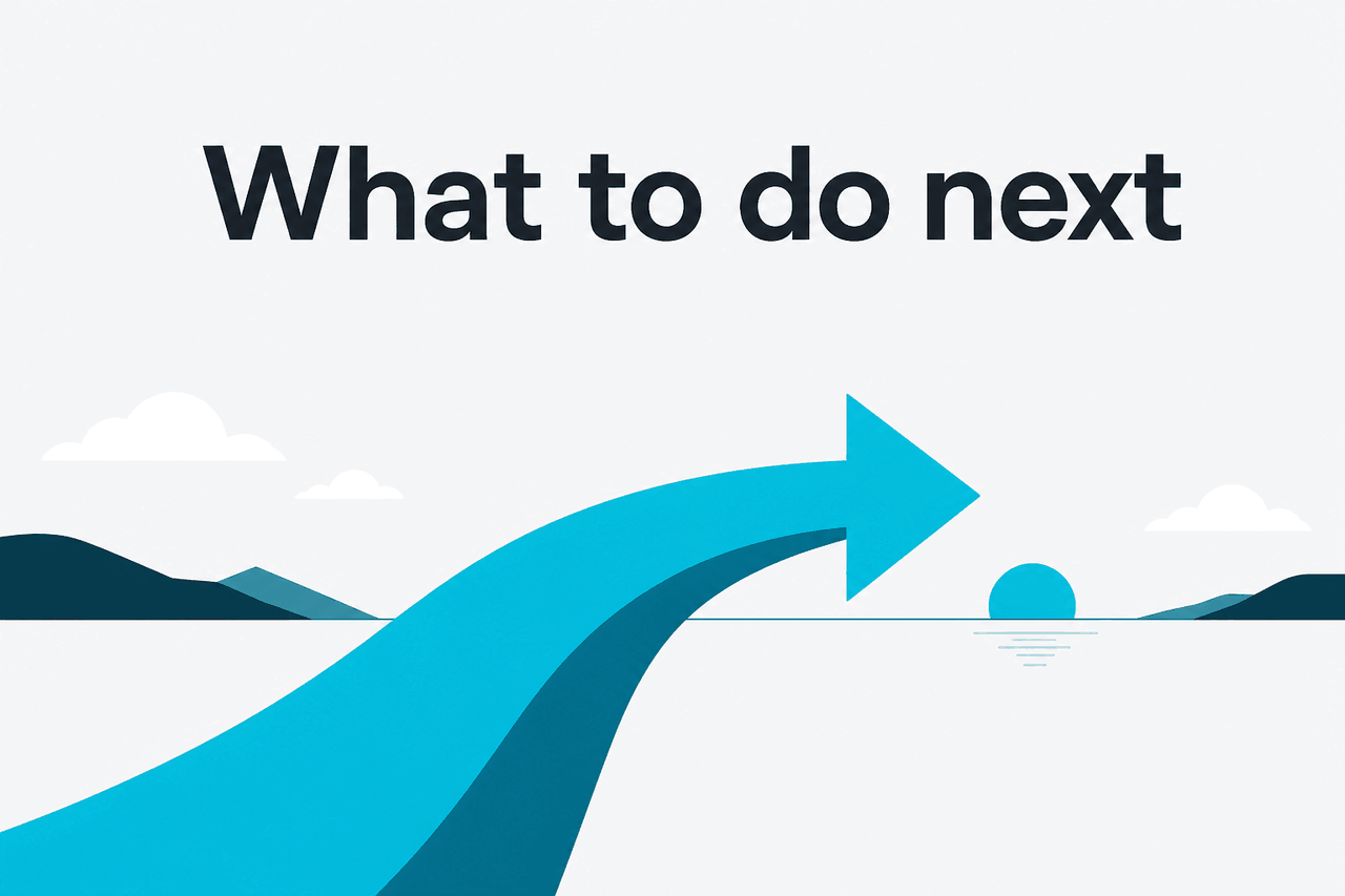 Abstract next-step illustration