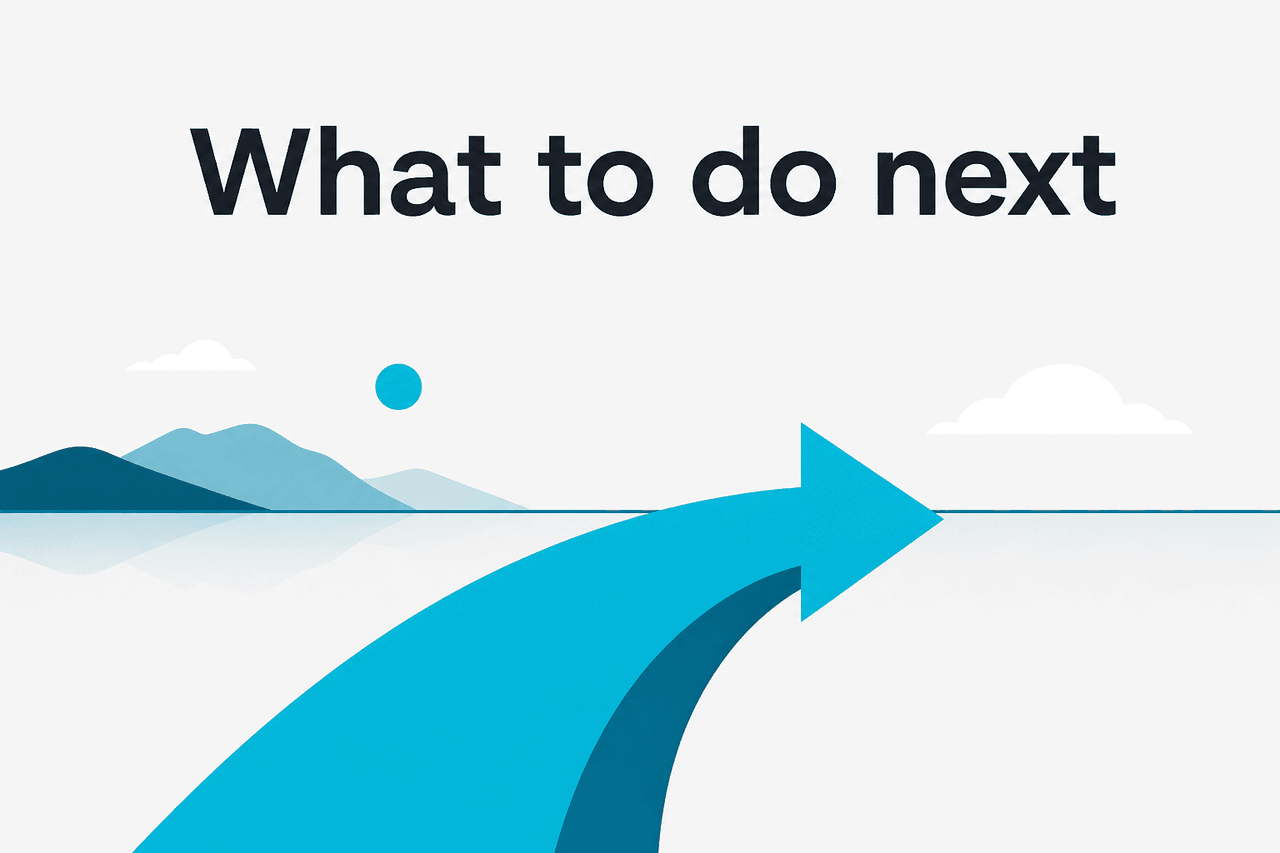 Abstract next-step illustration
