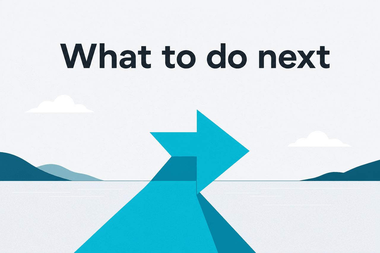 Abstract next-step illustration