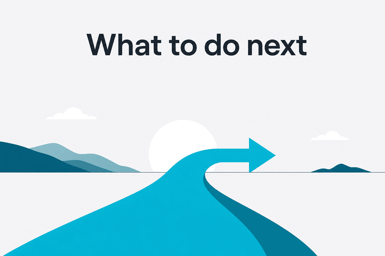 Abstract next-step illustration
