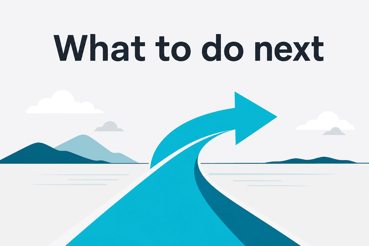 Abstract next-step illustration