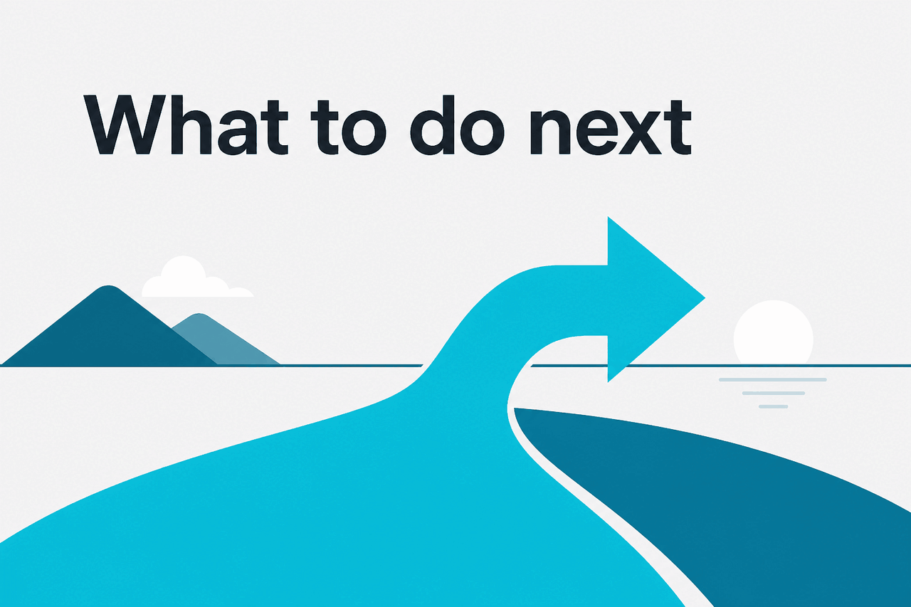 Abstract next-step illustration