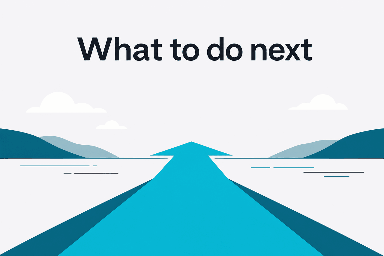 Abstract next-step illustration
