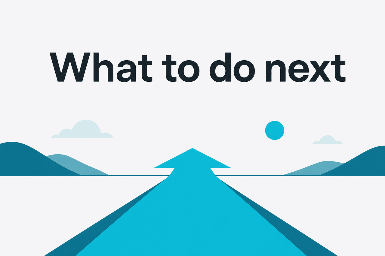 Abstract next-step illustration