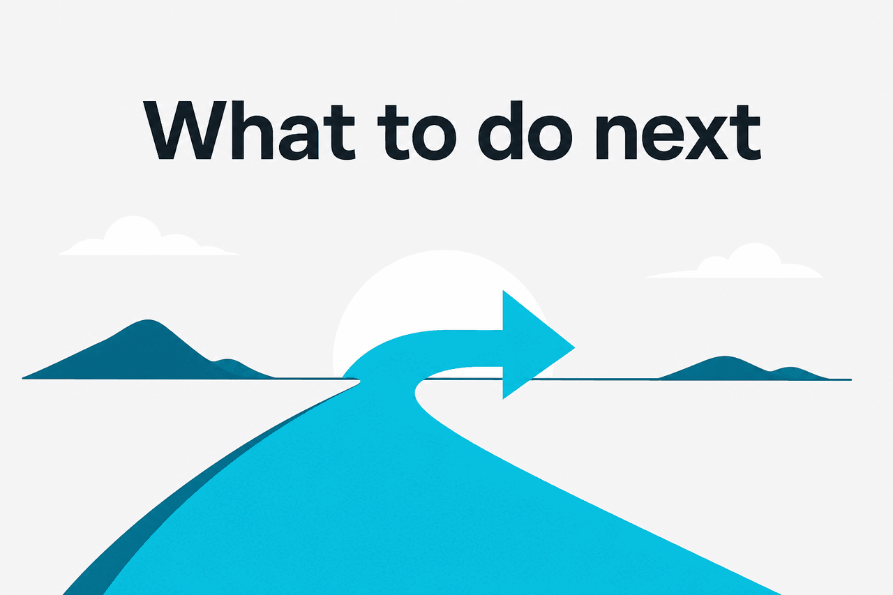 Abstract next-step illustration