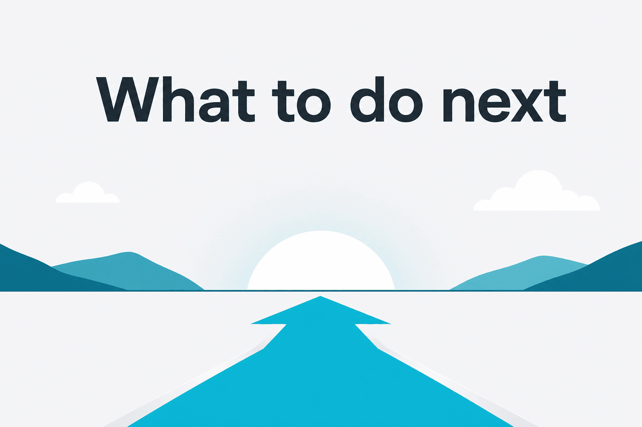 Abstract next-step illustration