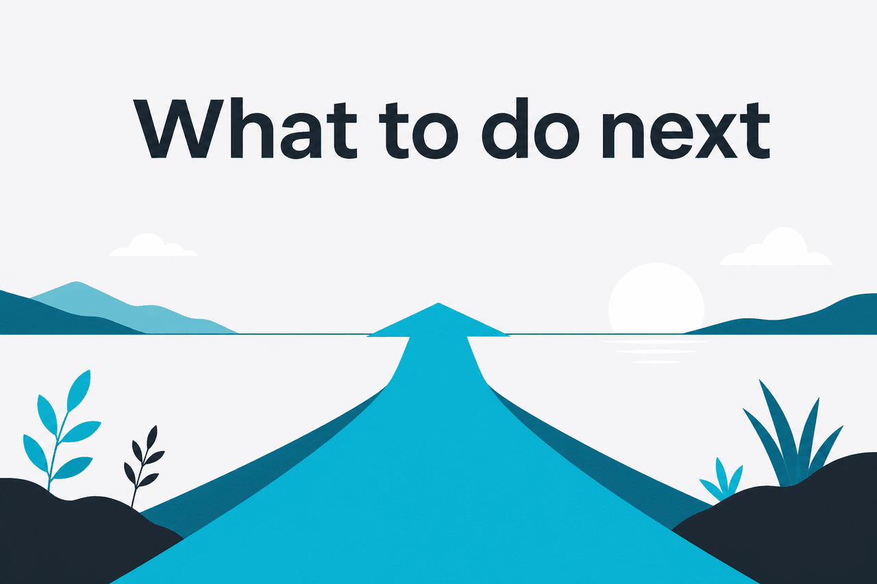 Abstract next-step illustration