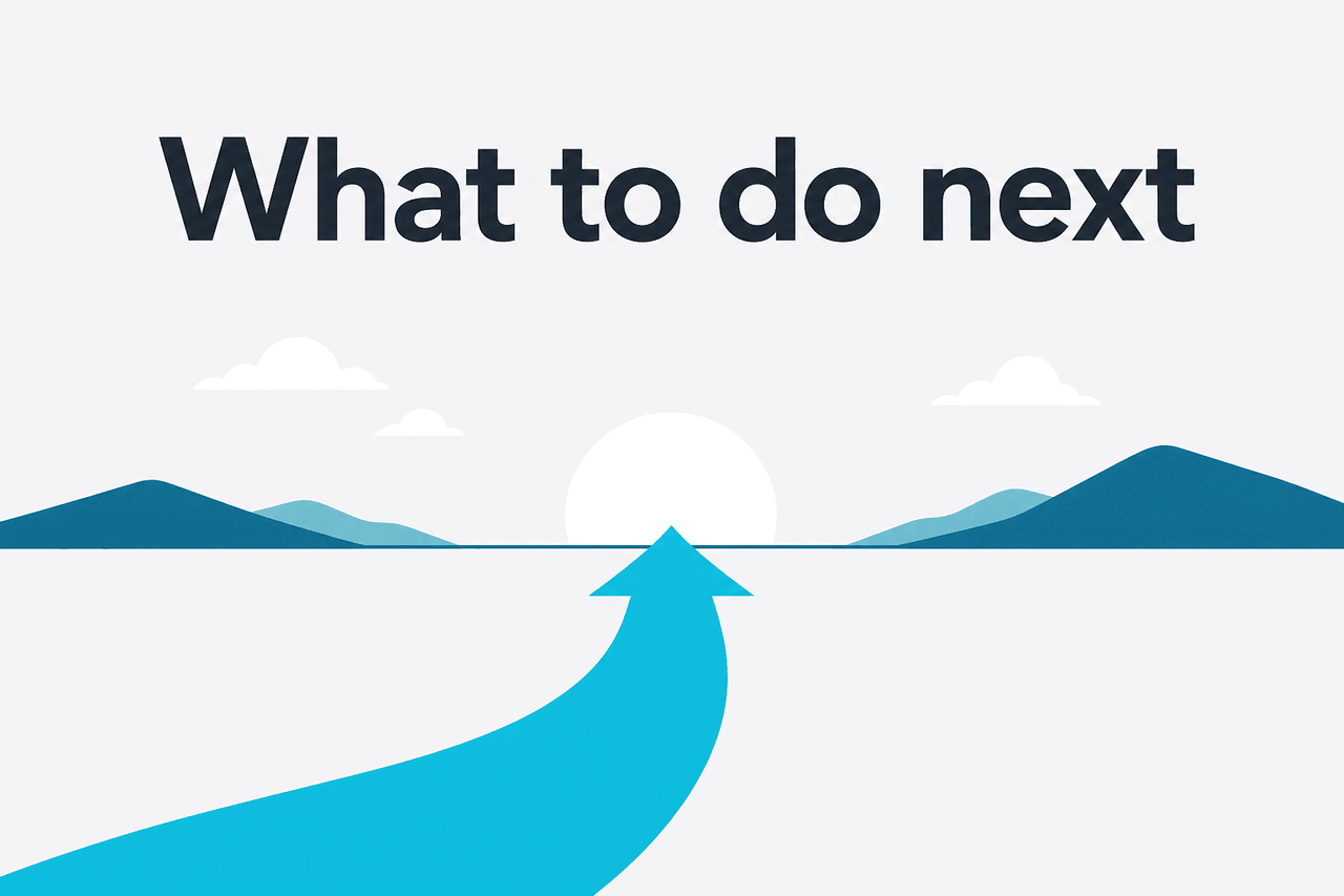 Abstract next-step illustration