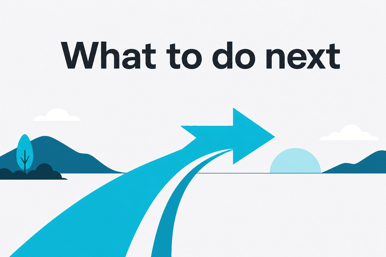 Abstract next-step illustration