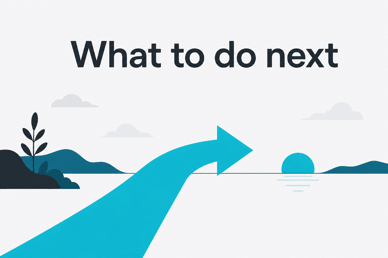 Abstract next-step illustration